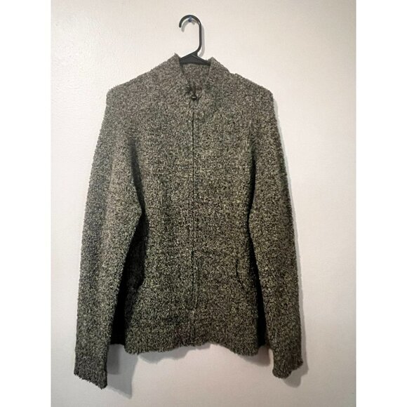 Sweaters - Women's Vintage Unique Green Fleece Zip Up Size M/L [EXCELLENT]